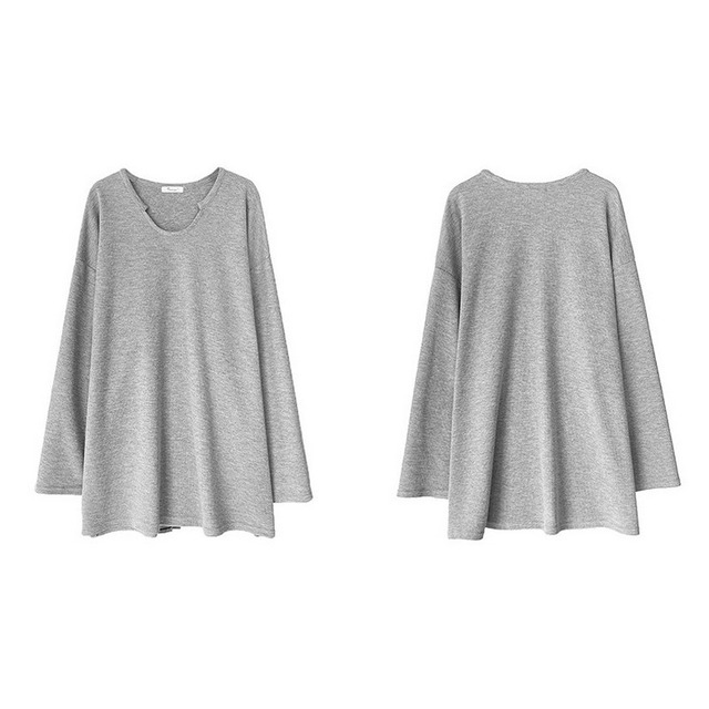 waffle loose pullover 10079