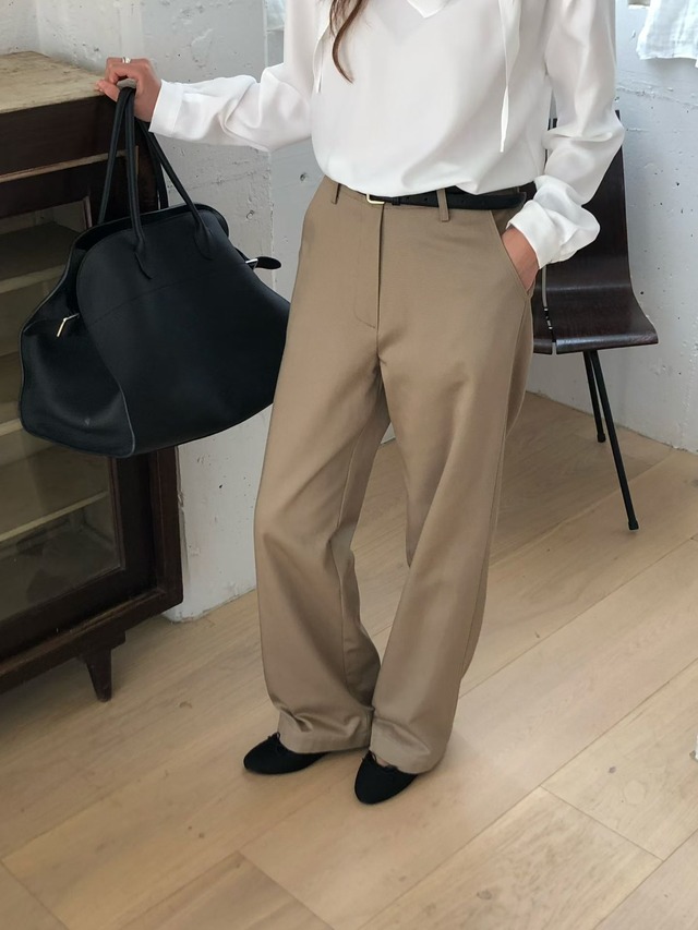 (予約) verveine / Beline brushed rayon cotton pants 2color