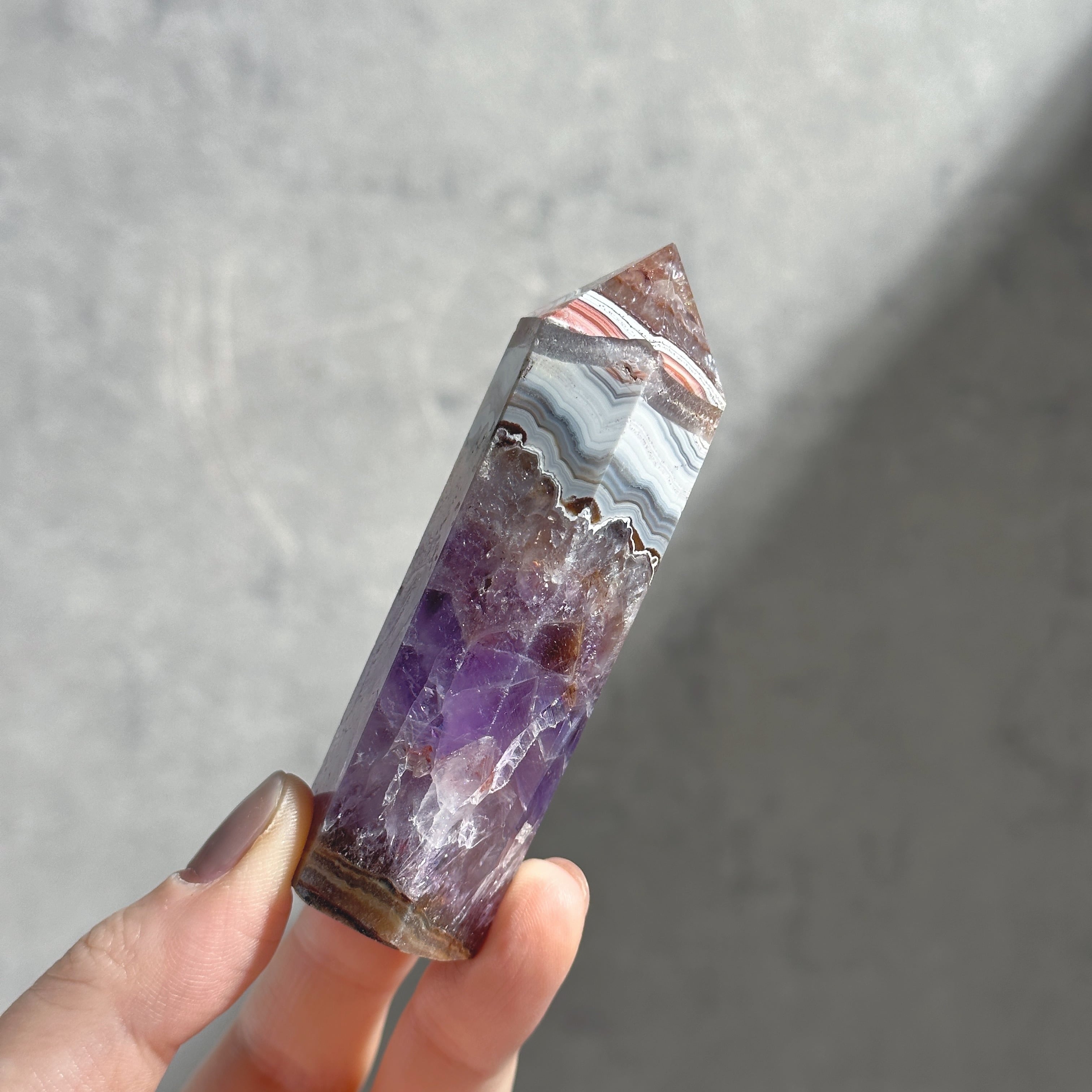天然石　アメジスト　タワー ピンク・パープルアメジストタワー ~Pink & Purple Amethyst