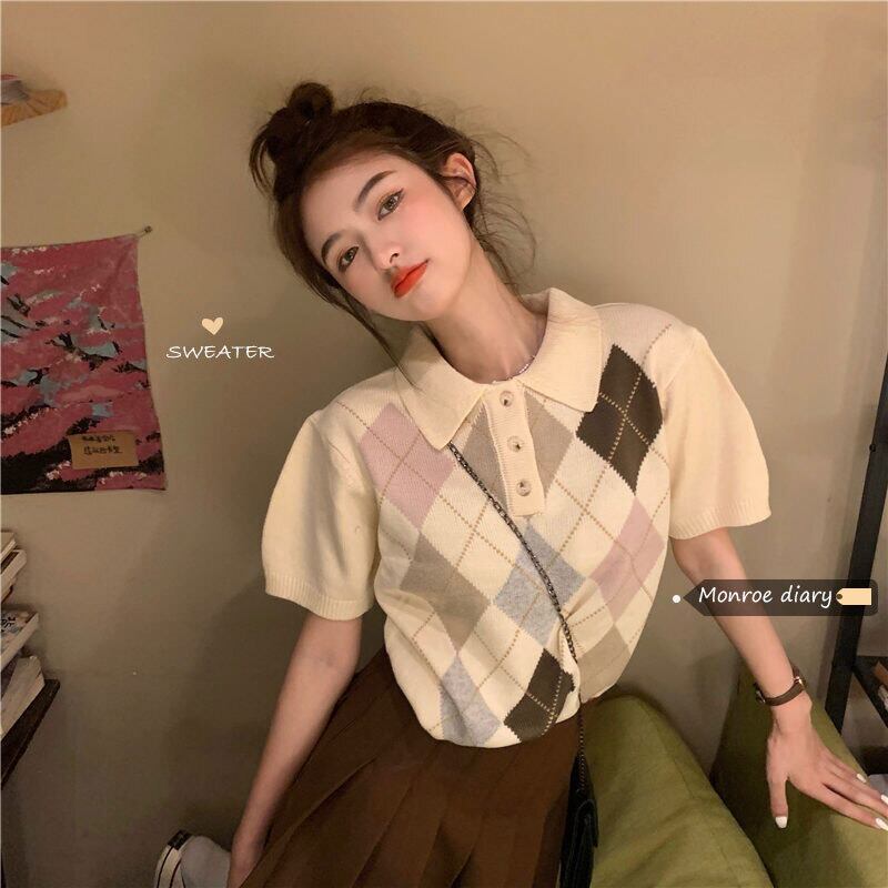 カラーセーター カーディガンジャケット サマースタイルトップス 夏物 モンロー18003373682