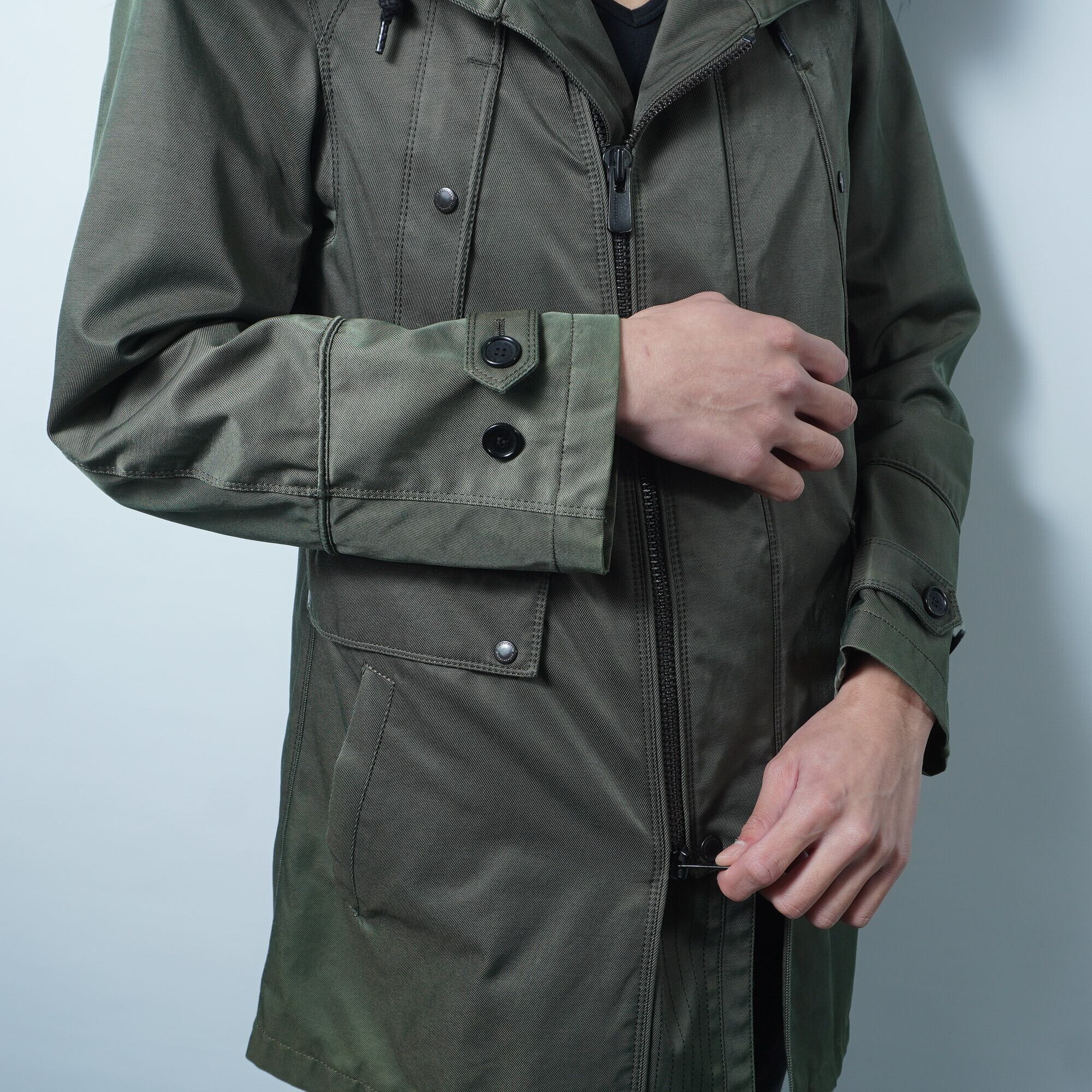 NEIL BARRETT モッズコート ニールバレットxxs 黒 BLACKBARRETT by NEIL BARRETT】ブラックバレットバイニールバレット