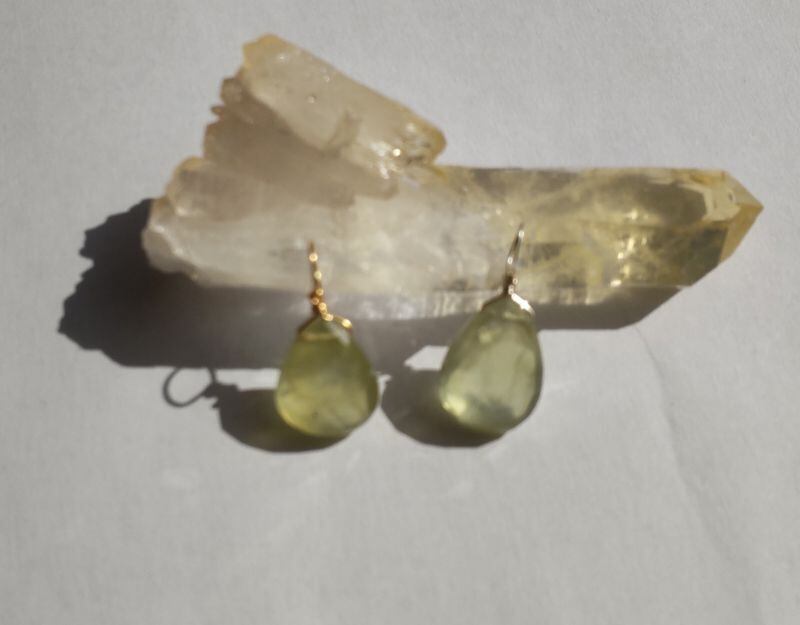 ∞プレナイト・ドロップカットペンダントトップ(シルバーorゴールド)