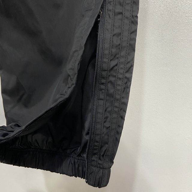 adidas 90s ナイロントラックパンツ トレフォイルロゴ 3本線 黒 M