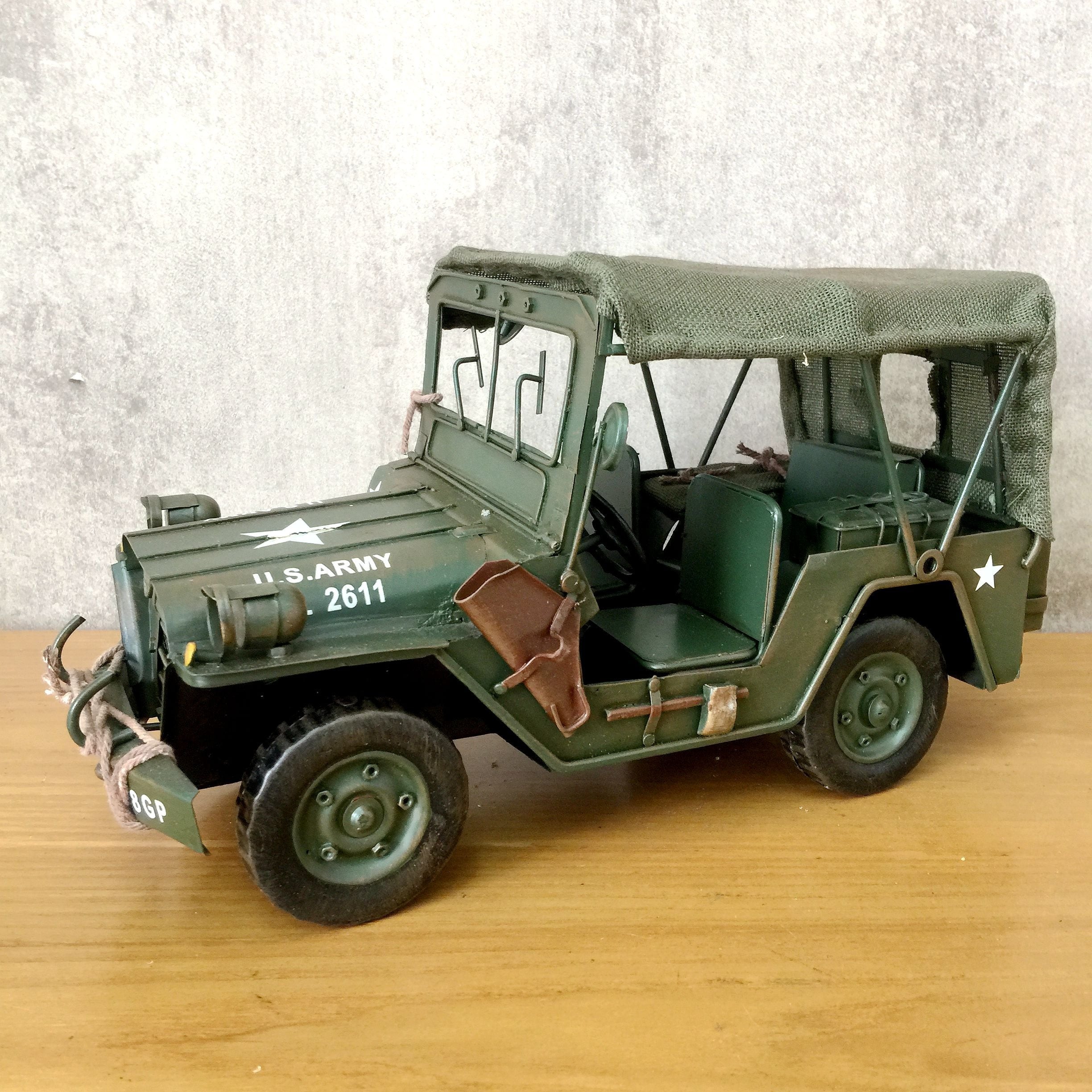 特大 メタル ブリキ 玩具 おもちゃ ミリタリー Military ジープ Jeep U.S.ARMY 米軍 軍用車両 陸軍 緑 アーミーグリーン  レトロ インテリア ディスプレイ 輸入雑貨 おしゃれ アート Art 人気 日本未発売 プレゼント ギフト コレクション 限定 置物 オブジェ ホテル  ...