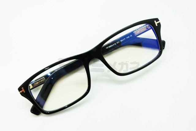 TOM FORD ブルーライトカット TF5663-F-B 001 スクエア アジアンフィット PC用 セルフレーム メガネフレーム トムフォード-4枚目