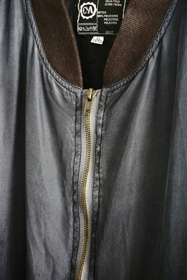 C&A Navy silk blouson