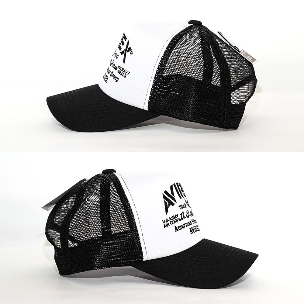 アビレックス 帽子 メッシュキャップ ホワイト AVIREX MULTI LOGO MESH