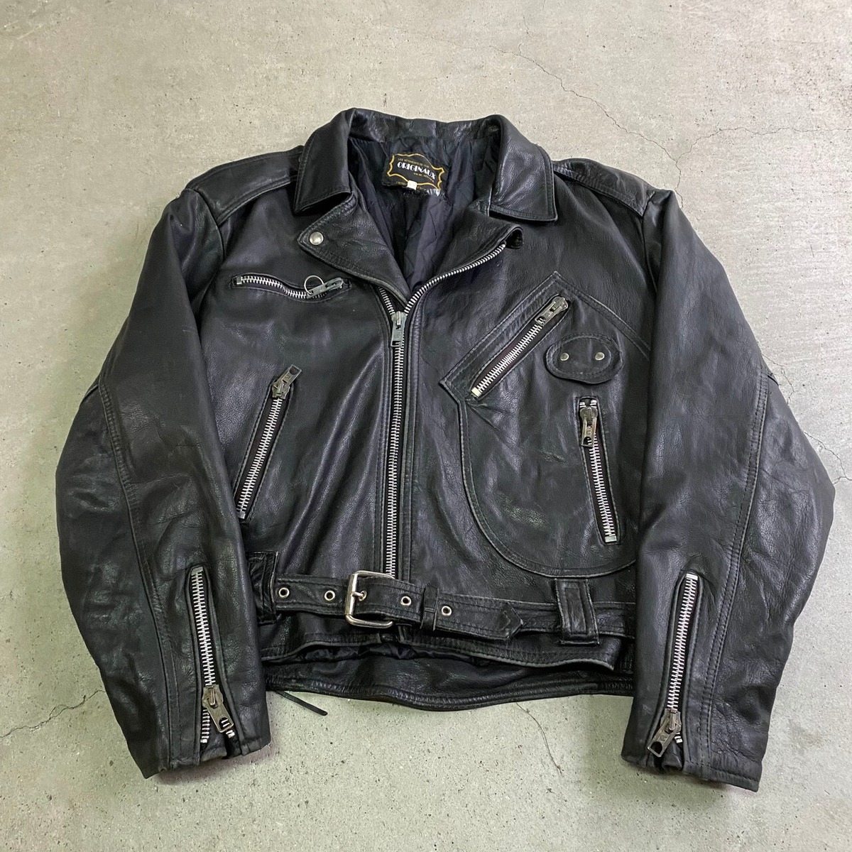Diamond plate BAFFALO LEATHER レザー 相応 ダブルライダース 