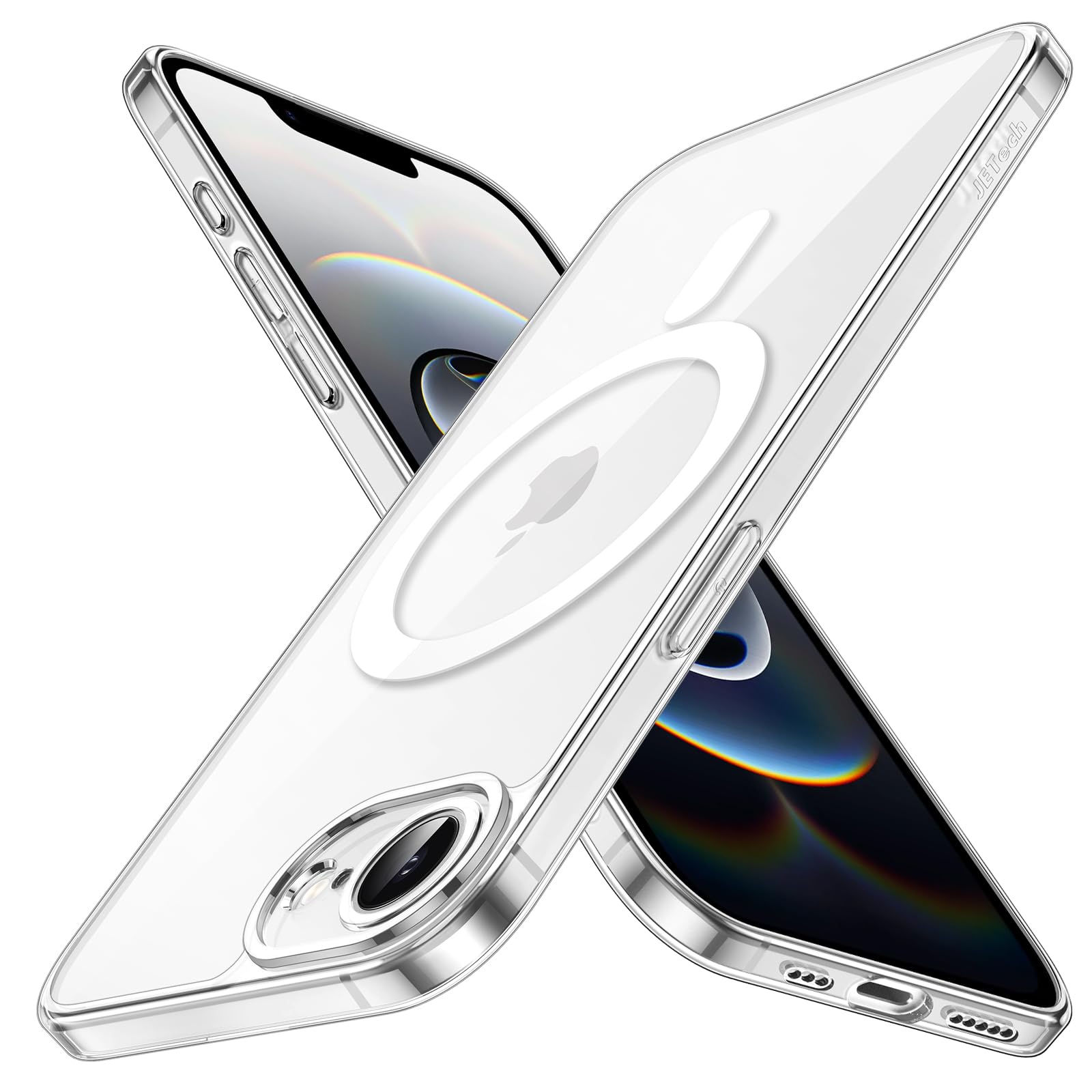 JETech iPhone 17e/16e用 マグネットスリムケース MagSafe対応 (クリア)