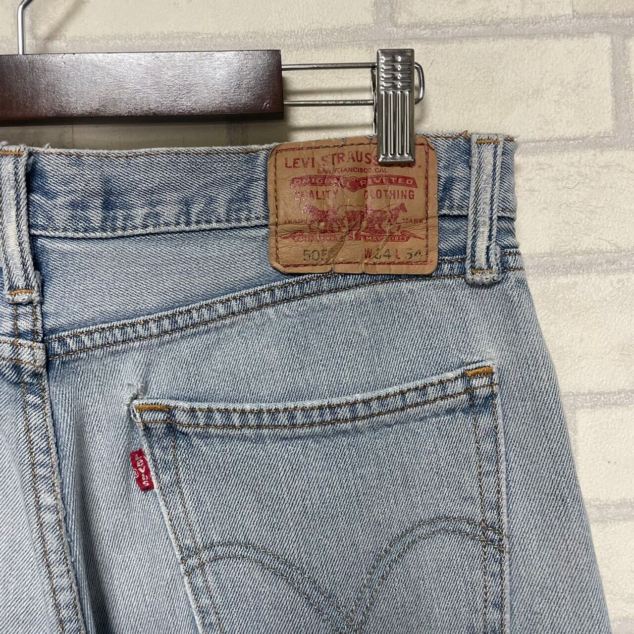 W34×L34】Levi's 505 デニムパンツ 革パッチ | 古着屋OLDGREEN