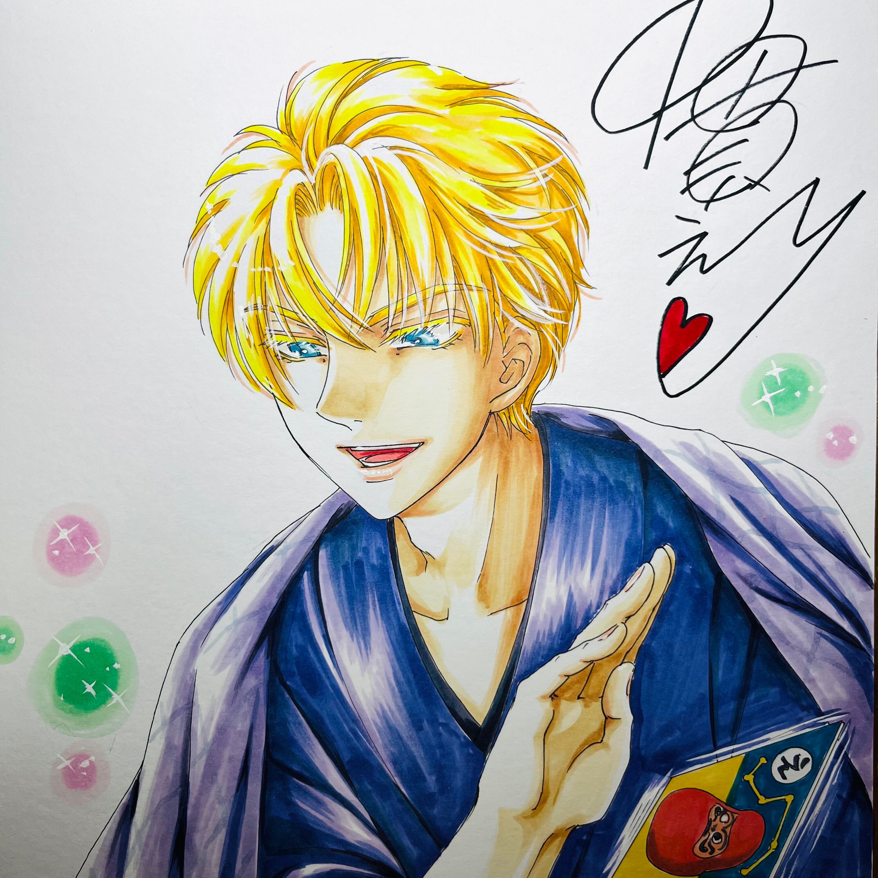 直筆イラスト色紙 輝（かるた） | 中貫えりSHOP
