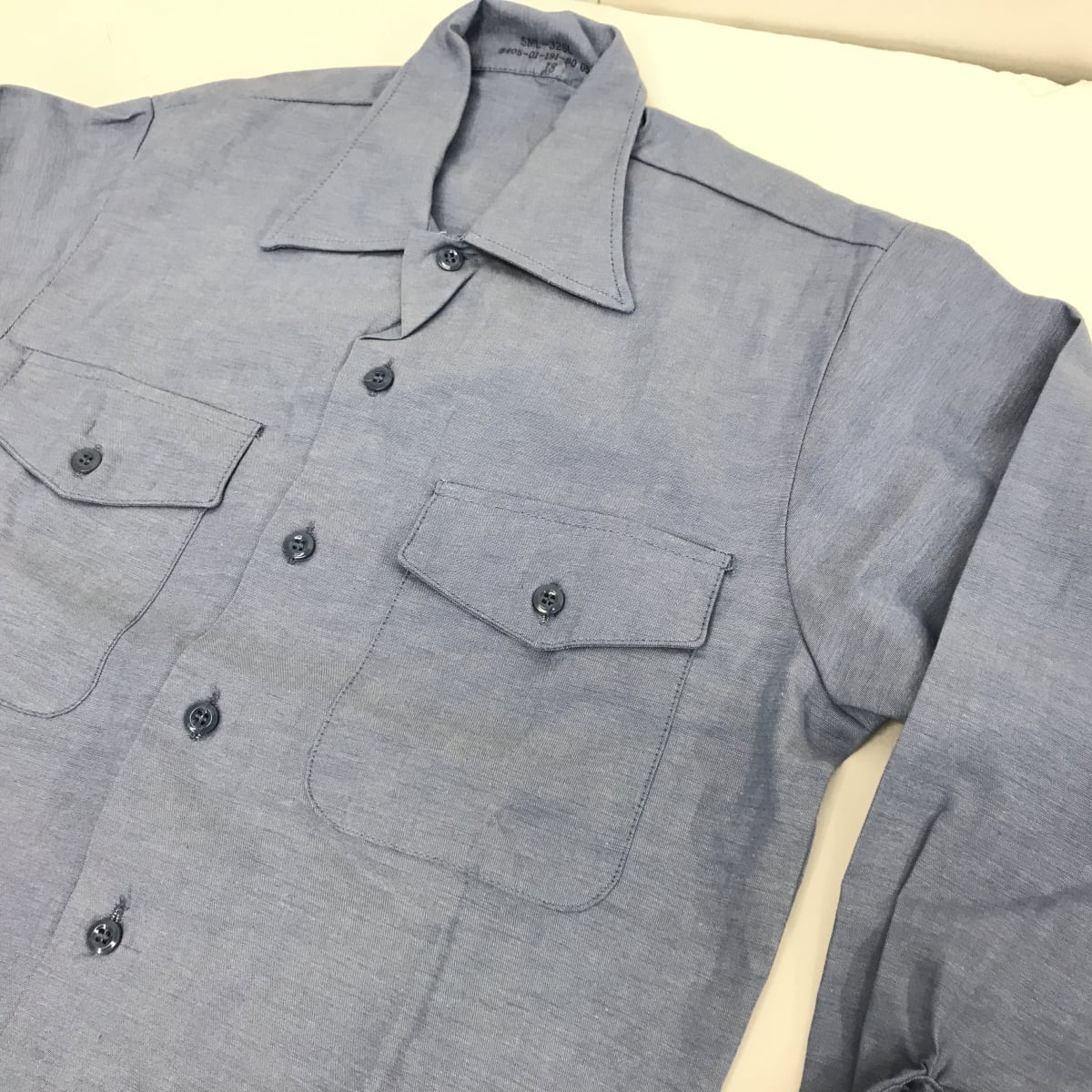 U.S.NAVY アメリカ軍 デッドストック 80年代 CHAMBRAY SHIRTS-TYPE III