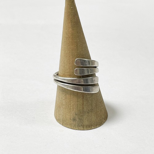 Vintage 925 Silver Modernist Wrap Ring