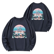Front & Back Printing Unisex Cotton Sweatshirt Retro 4611