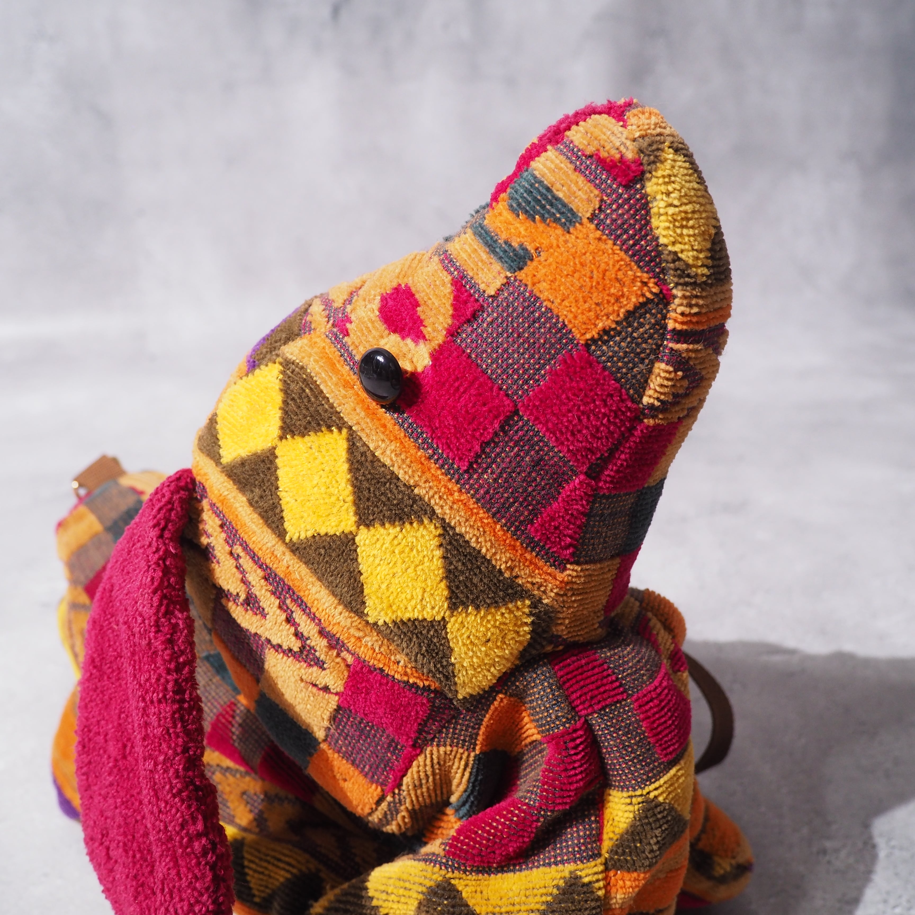 1990s Colorful ethnic Dachshund vintage shoulder Bag