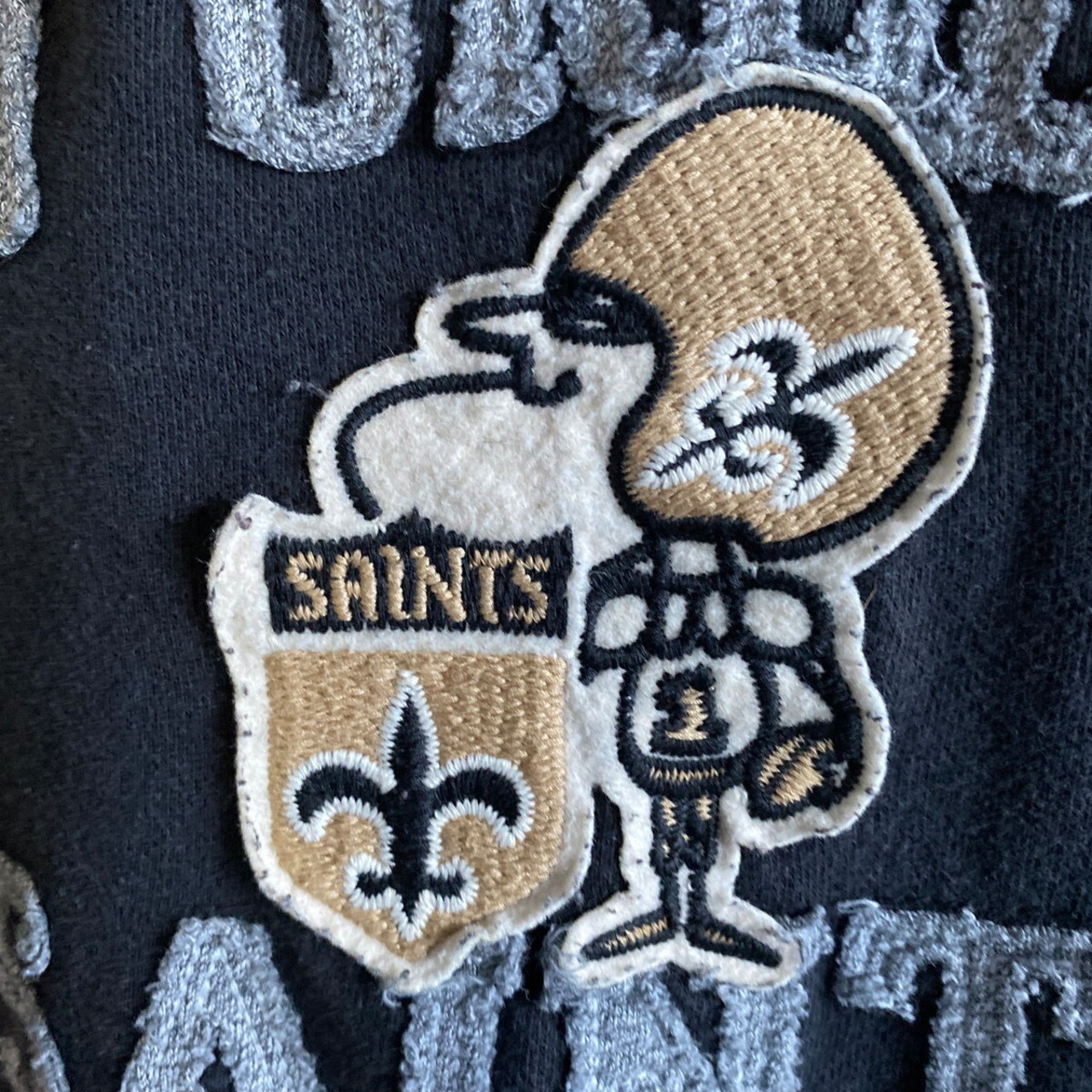 NFL ニューオーリンズ・セインツ チームロゴ ワッペン スウェット 