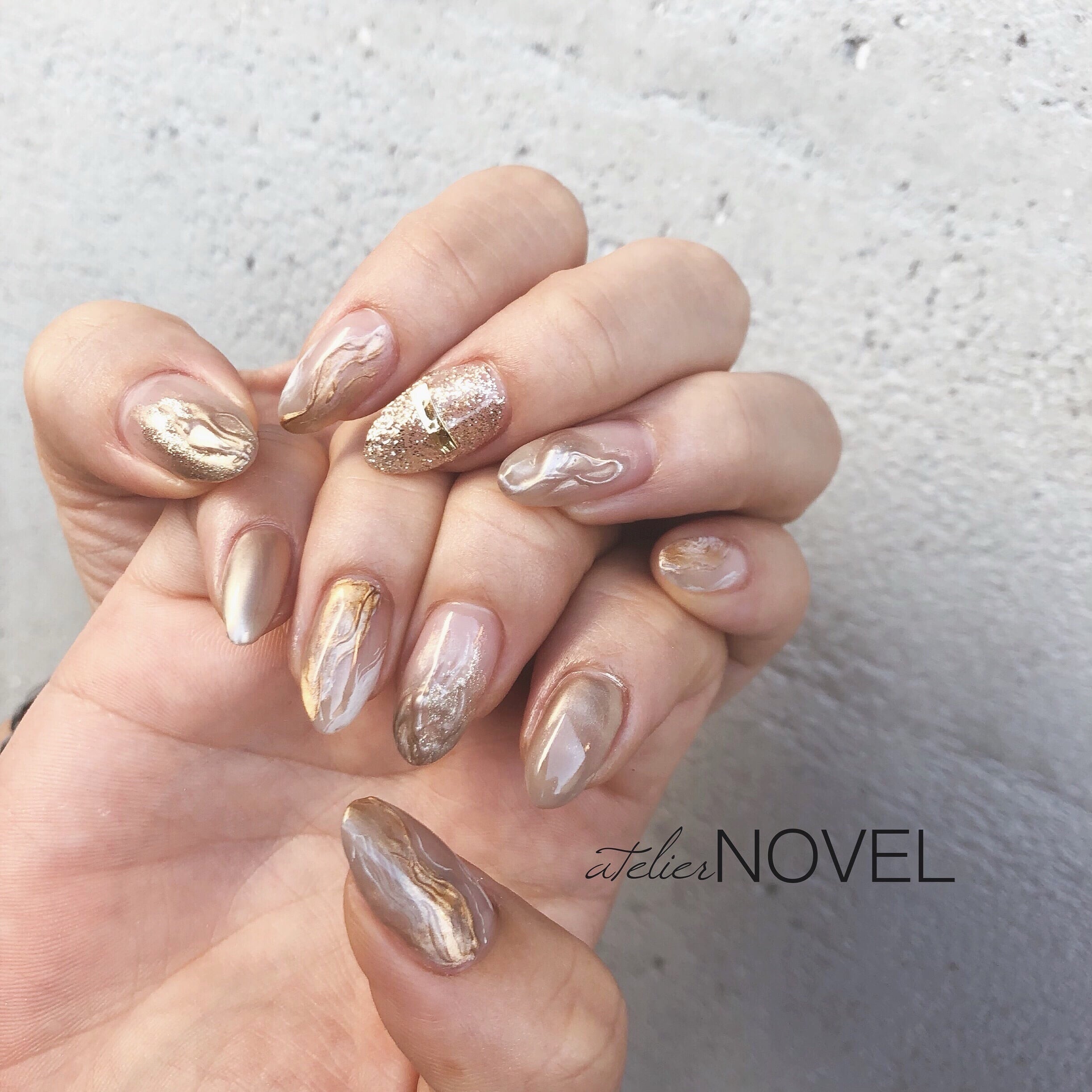 ほぼ未使用品　NOVEL ジェルネイル　パウダー　パーツセット SET022 Dazzle mirror selection 8SET | atelier NOVEL