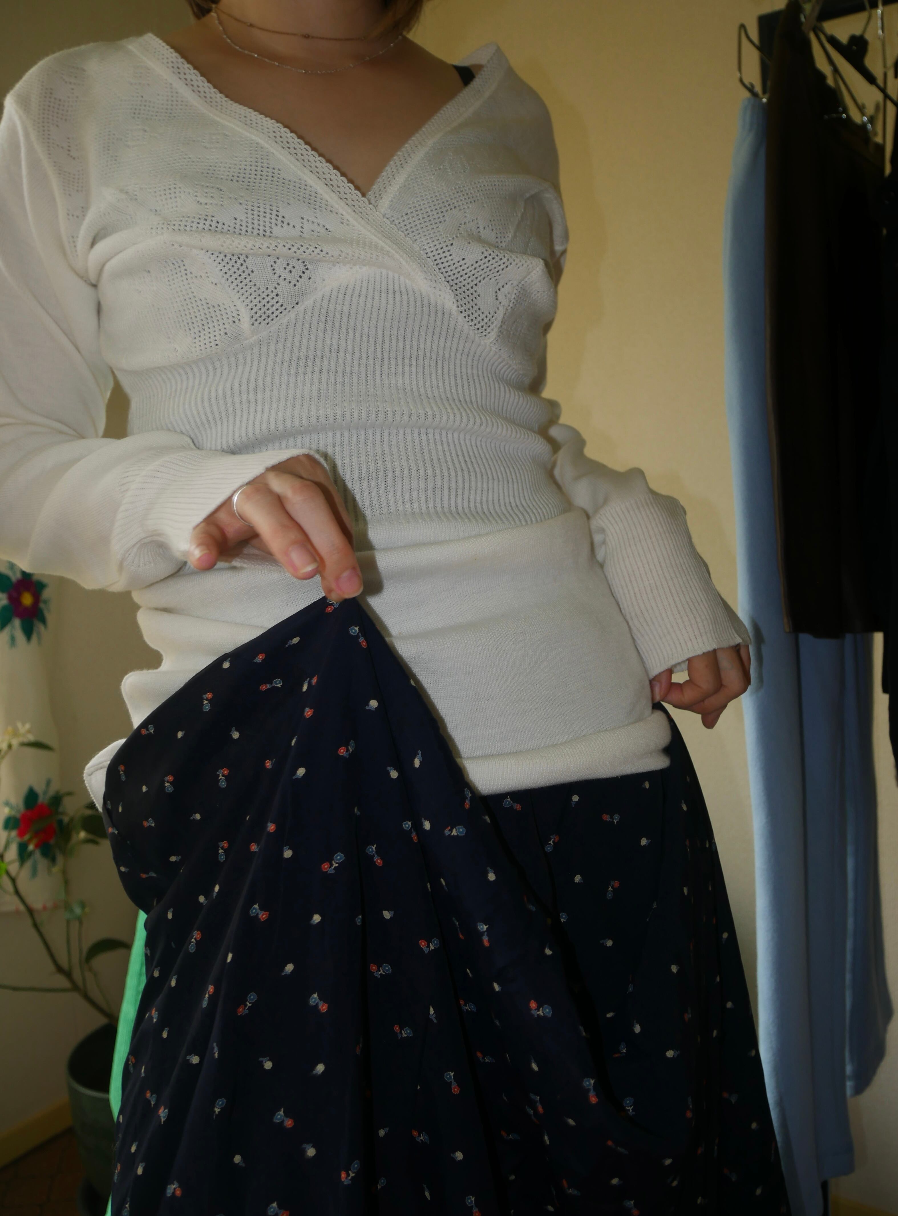 70s-80s VINTAGE "Liabel" Pointelle Knit Tops