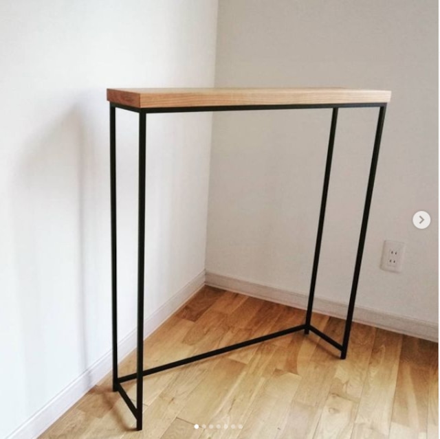 Y様オーダー【Iron Console Table サクラ無垢材】