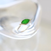 憧れの！猫脚バスタブを連想させるリング！K10WG 翡翠リング  jd_rg1503