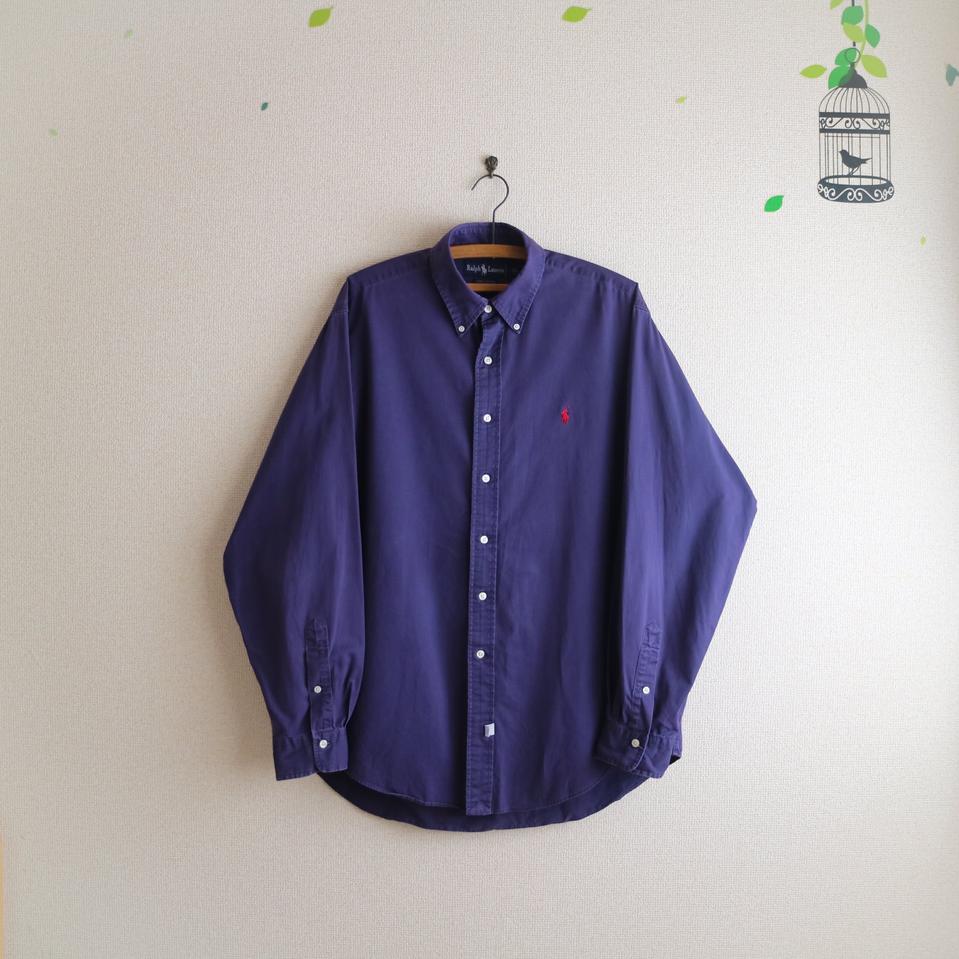 古着 90s ラルフローレン BDシャツ 紫 XL polo ralph lauren | nanasai