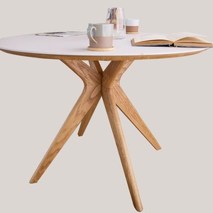 セラミック 丸テーブル 直径100センチ 4人用 3人用 円形 ホワイト ナチュラル 木製脚 セラミック 丸テーブル 直径100センチ 4人用 3人用 円形 ホワイト ナチュラル 木製脚 オーク 無垢材 アジャスター付き ラウンドテーブル ダイニングテーブル 高級感 エレガント 北欧 おしゃれ カフェ ダイニング テーブル 100×100 snj-0193