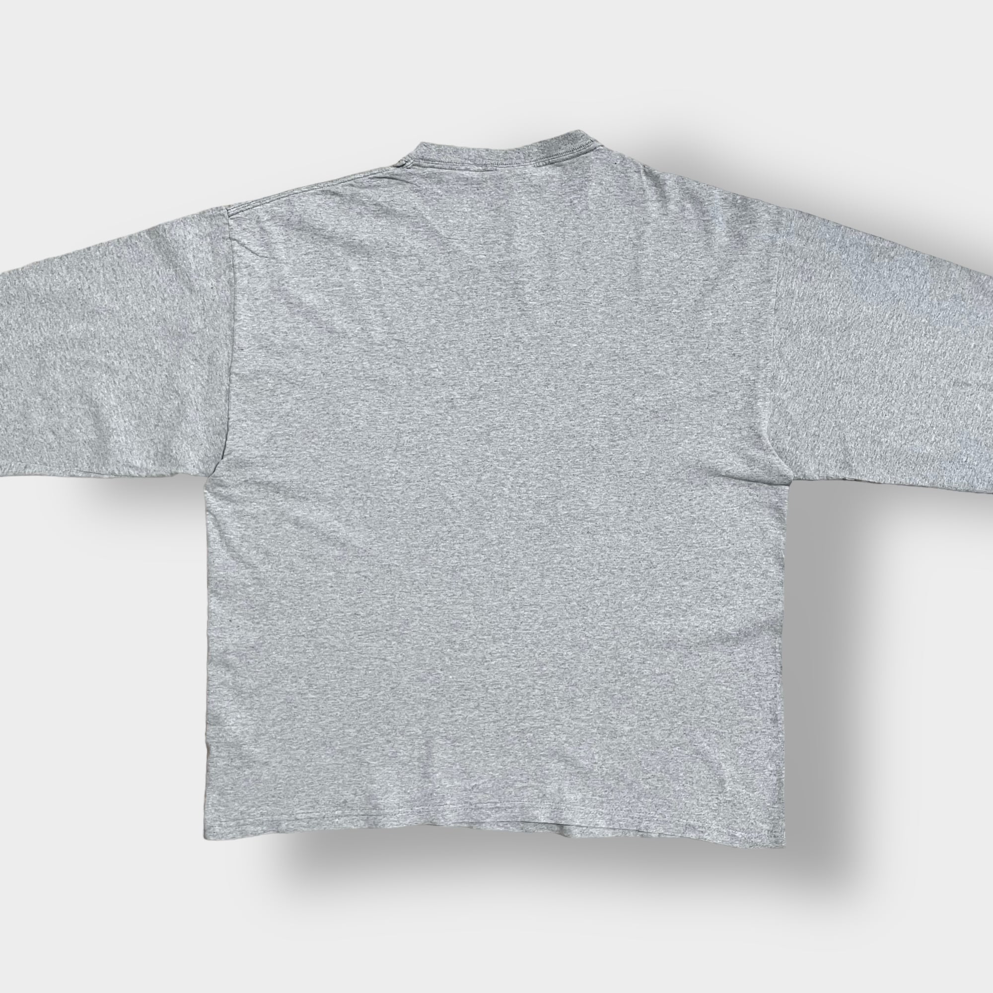 ビンテージ シンプル イラスト シャツ柄 ホワイト ビックサイズ Tシャツ