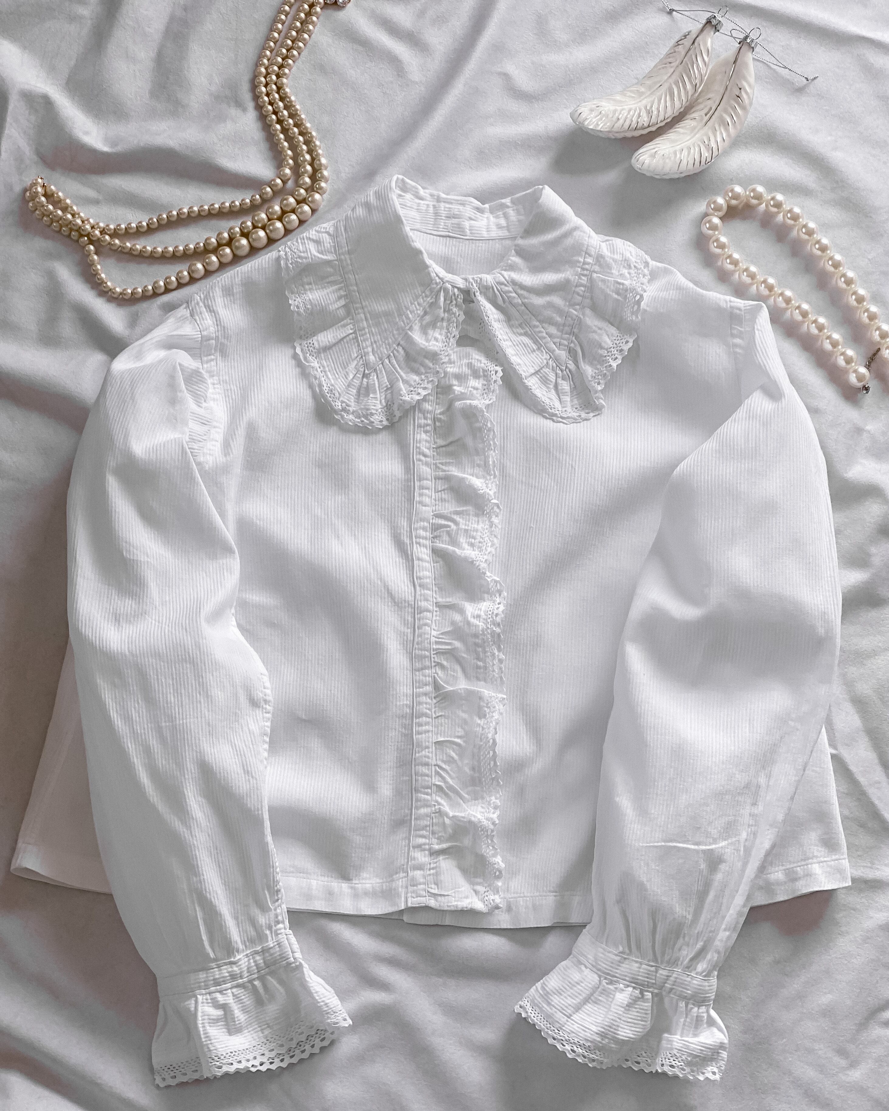 France Antique Edwardian Cotton Pique Blouse / フランスアンティーク コットンピケ ブラウス |  BOUDOIR powered by BASE