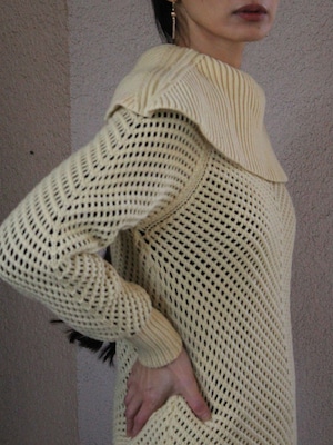 50s handmade reversible knit