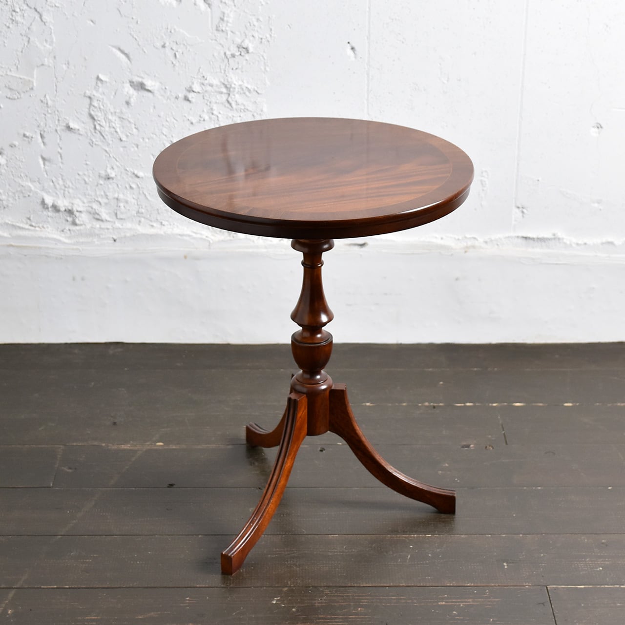 Mahogany Tripod Round Side Table / マホガニー トリポッド ラウンド サイドテーブル / 2212W-002
