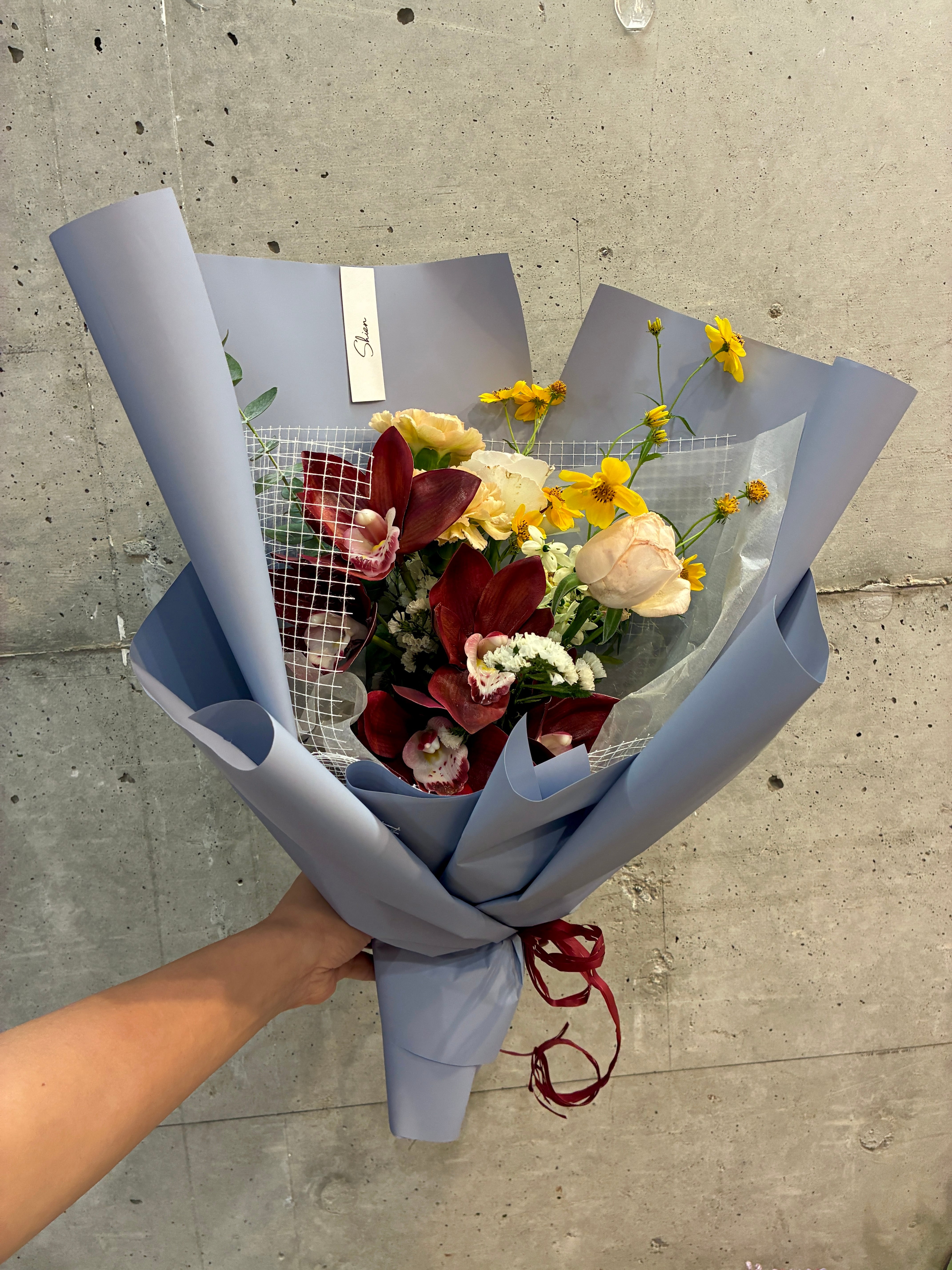 シンビジュームのハイブリッドブーケ8800