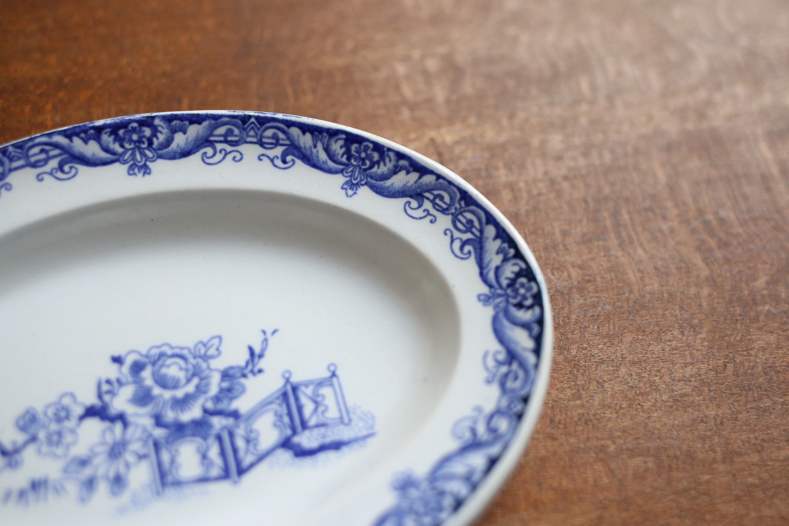 フランス アンティーク dinette ままごと用 小さなオーバルプレート N