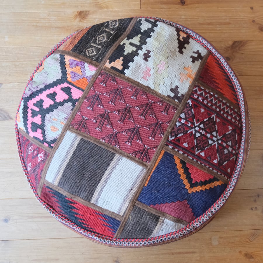 3営業日以内に発送】 トライバルラグ パッチワーク キャットベッド