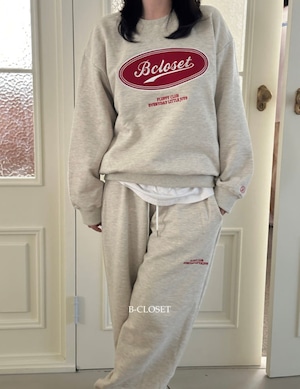 Human/予約【B-CLOSET】Fluffy Sweatshirt ＆ pant  (2color)