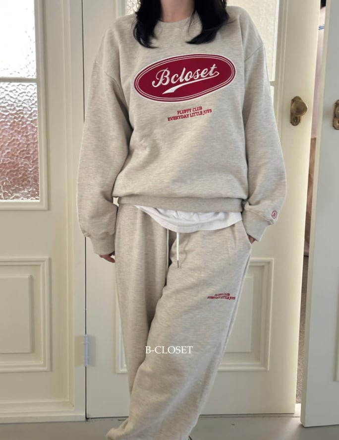 Human/予約【B-CLOSET】Fluffy Sweatshirt ＆ pant  (2color)