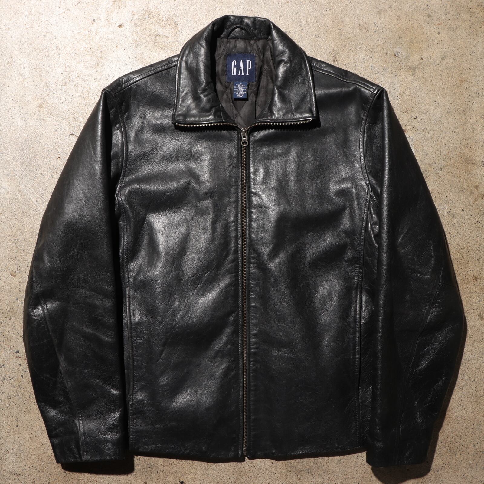 美品】OLD GAP ギャップ 黒 レザー ジャケット Sサイズ