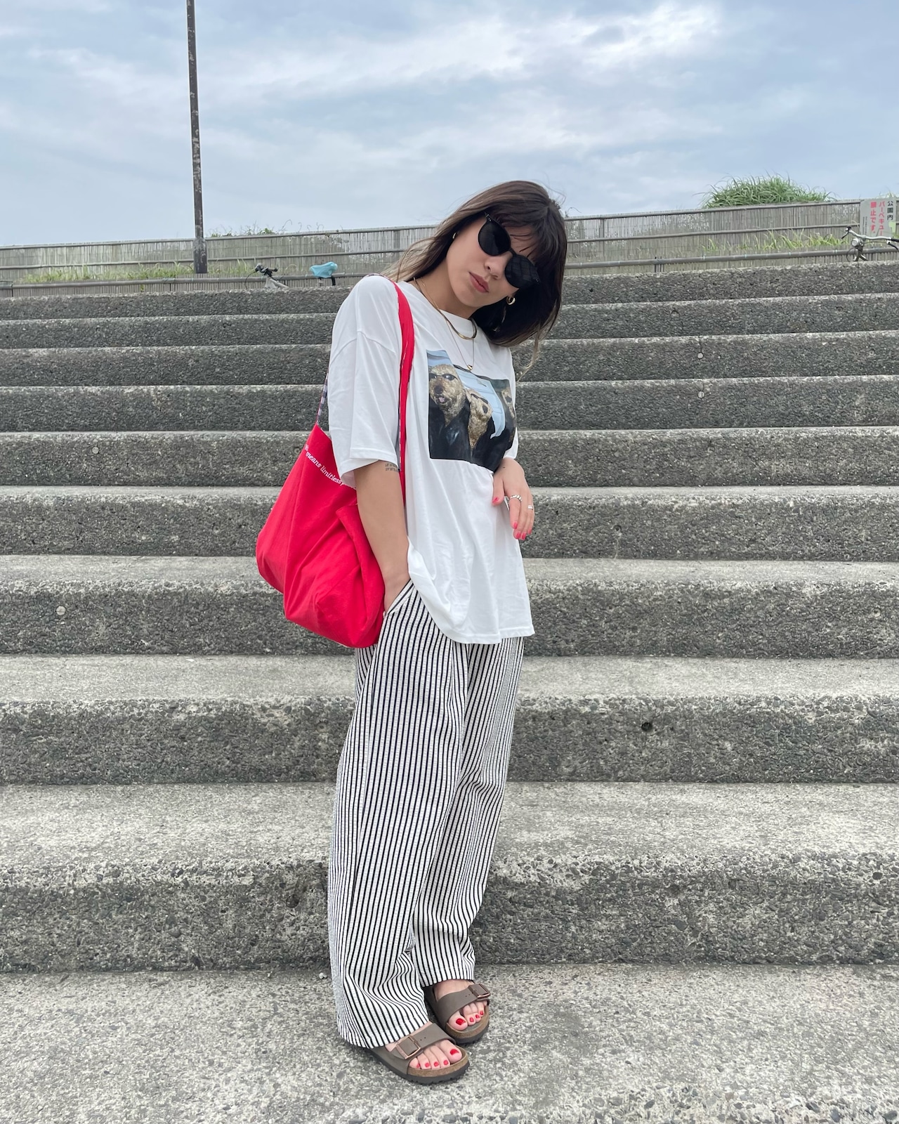 calm reversible tote bag <2color>
