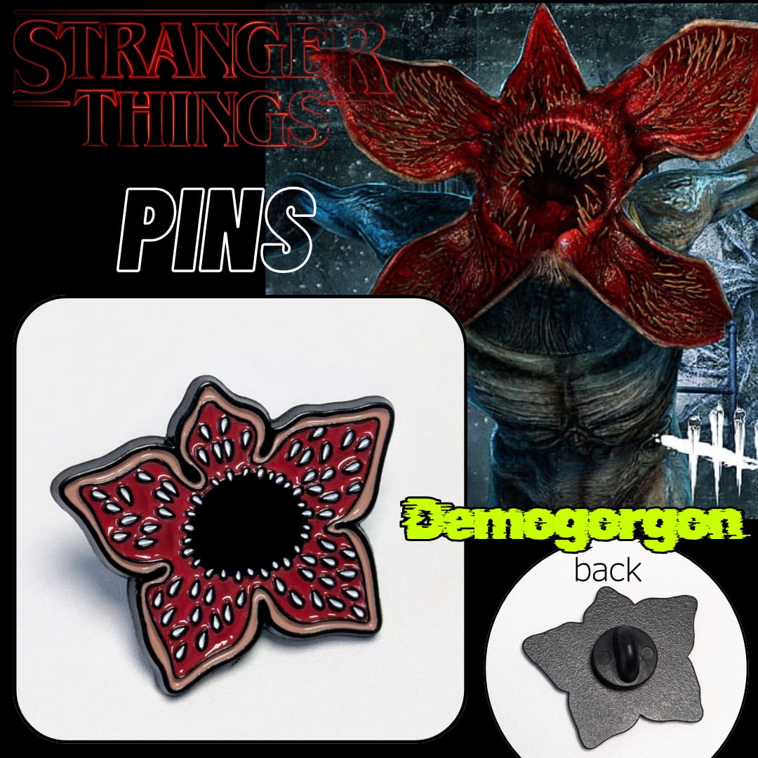 送料無料！ ★ピンズ PINS★ピンバッジ【 Stranger Things ( ストレンジャーシングス ) 】『 Demogorgon 』ピンズ / ピンバッジ  〚アメリカン雑貨 アメトイ〛