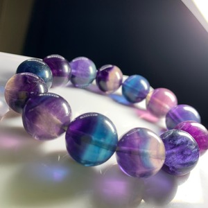 18 大玉☆濃いグラデーションフローライト ブレスレット