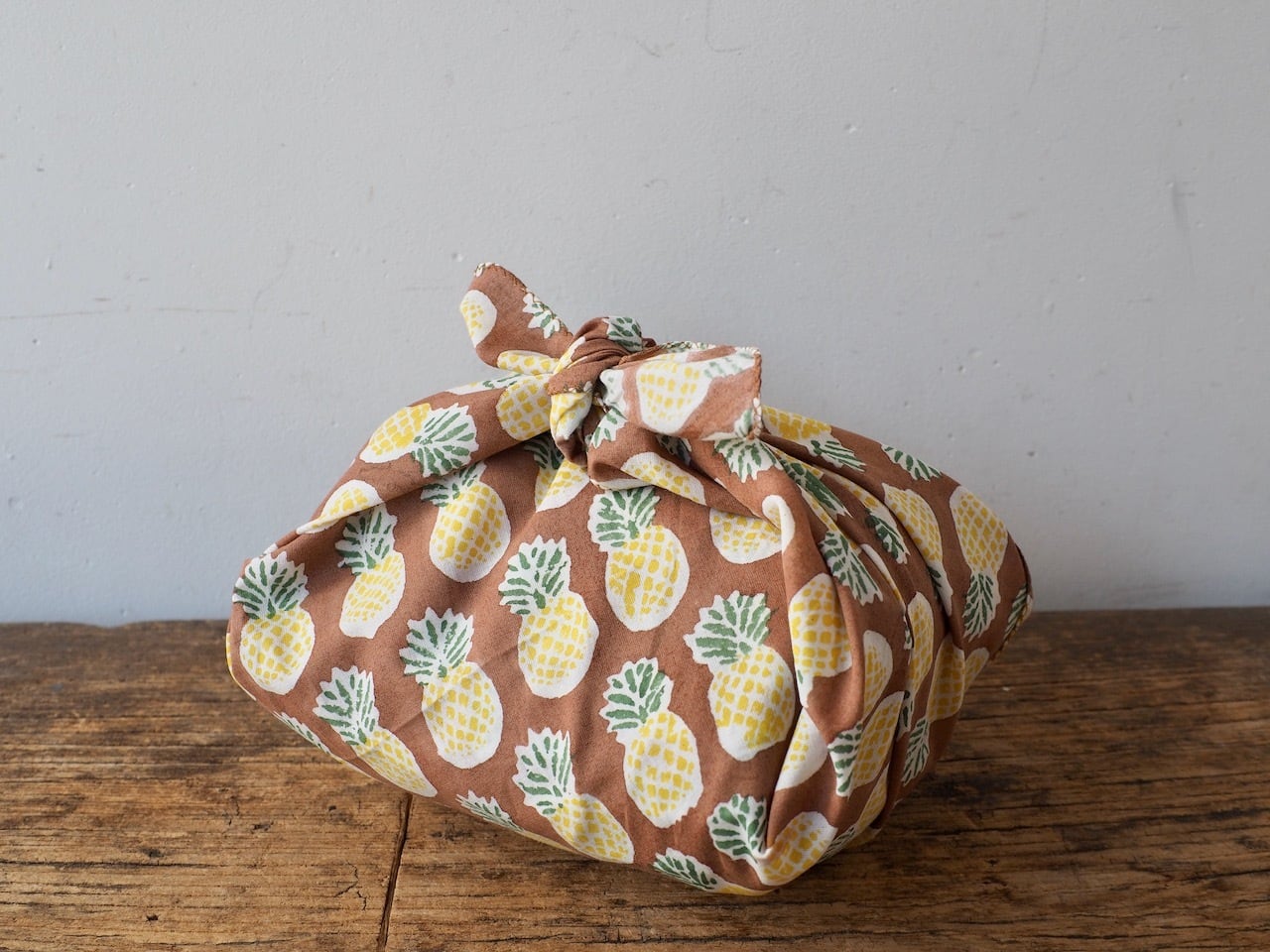 156ri050 Block Print Bandana c98 pine brown