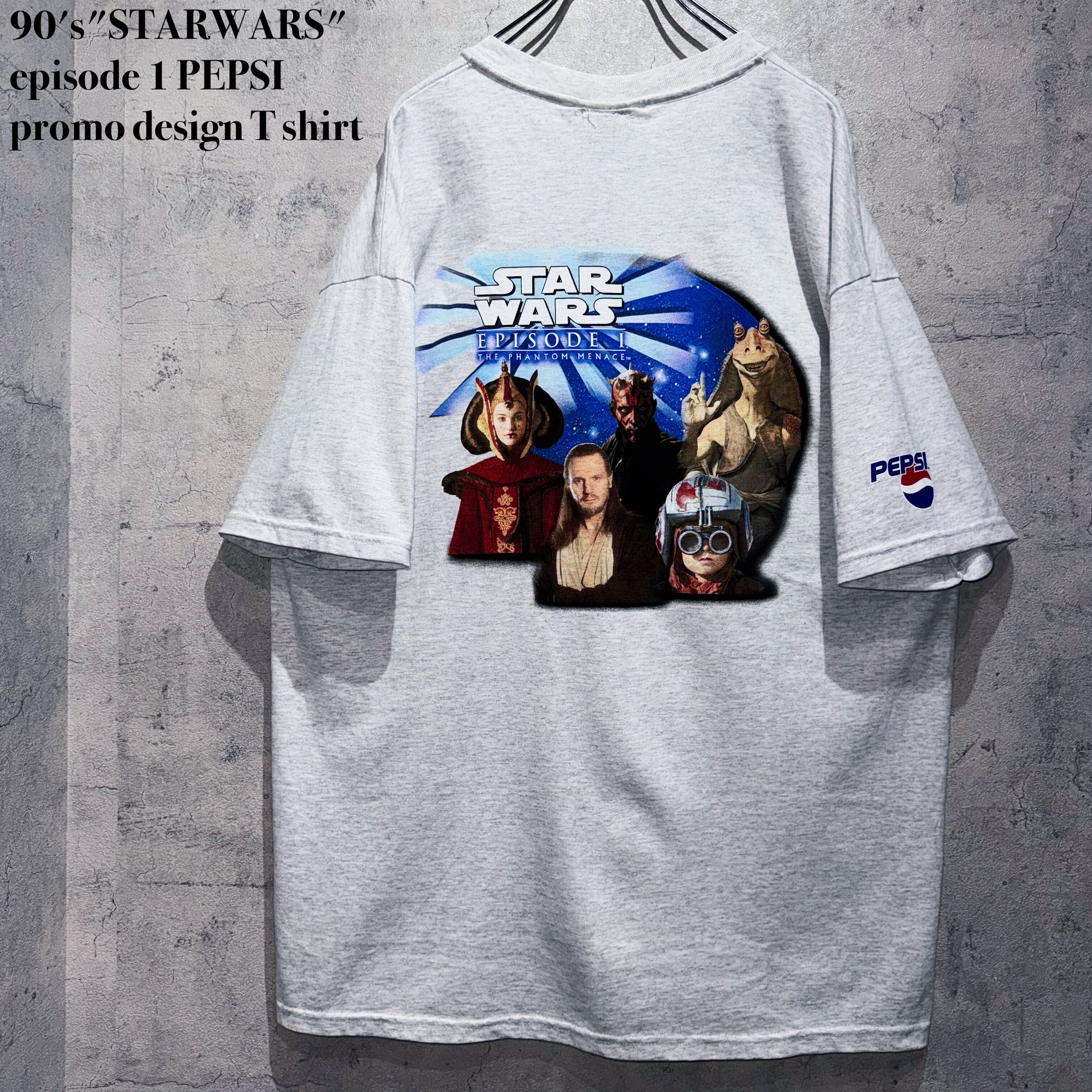 90's"STARWARS"episode 1 PEPSI promo design T shirt