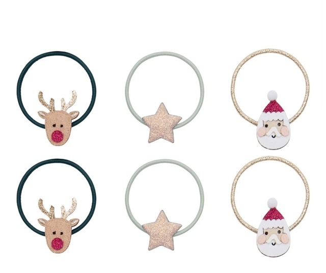 入荷予定　MIMI&LULA　Santa & rudolph ponies  クリスマスアクセサリー　サンタ 天使　エンジェル　クリスマスツリー　ヘアゴムセット