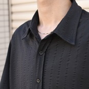 crinkle finish design shirt black