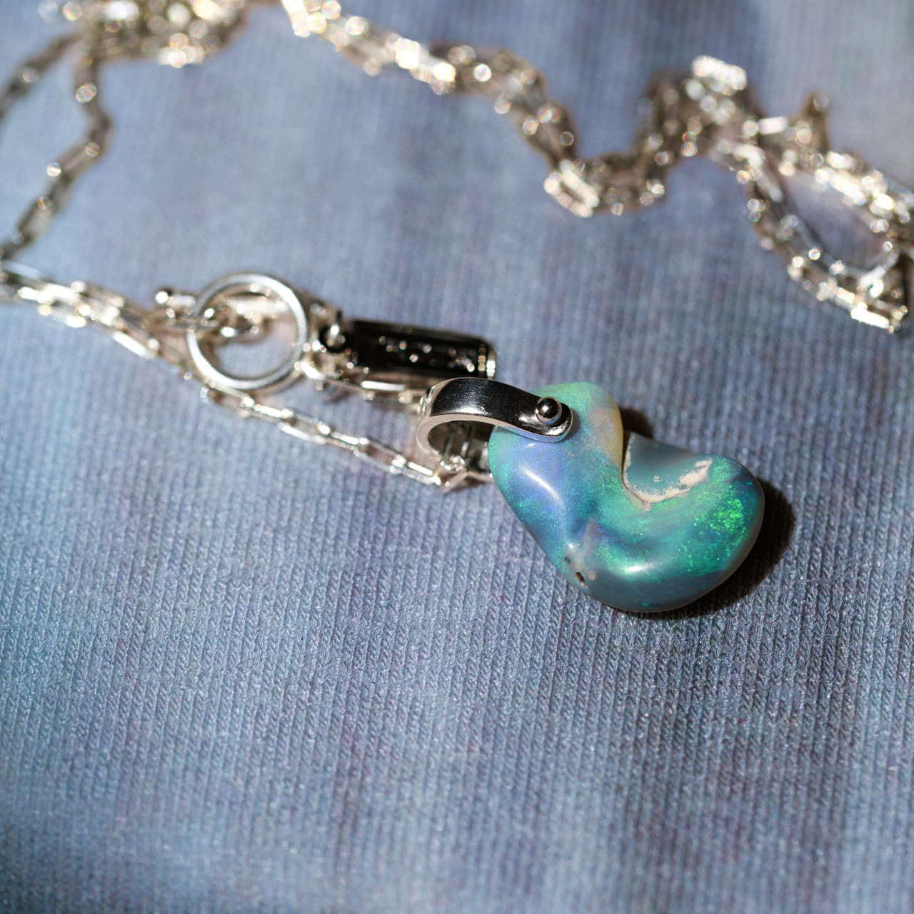 016 Water Lilies Collection】 ブラックオパール 鉱物 シルバー925