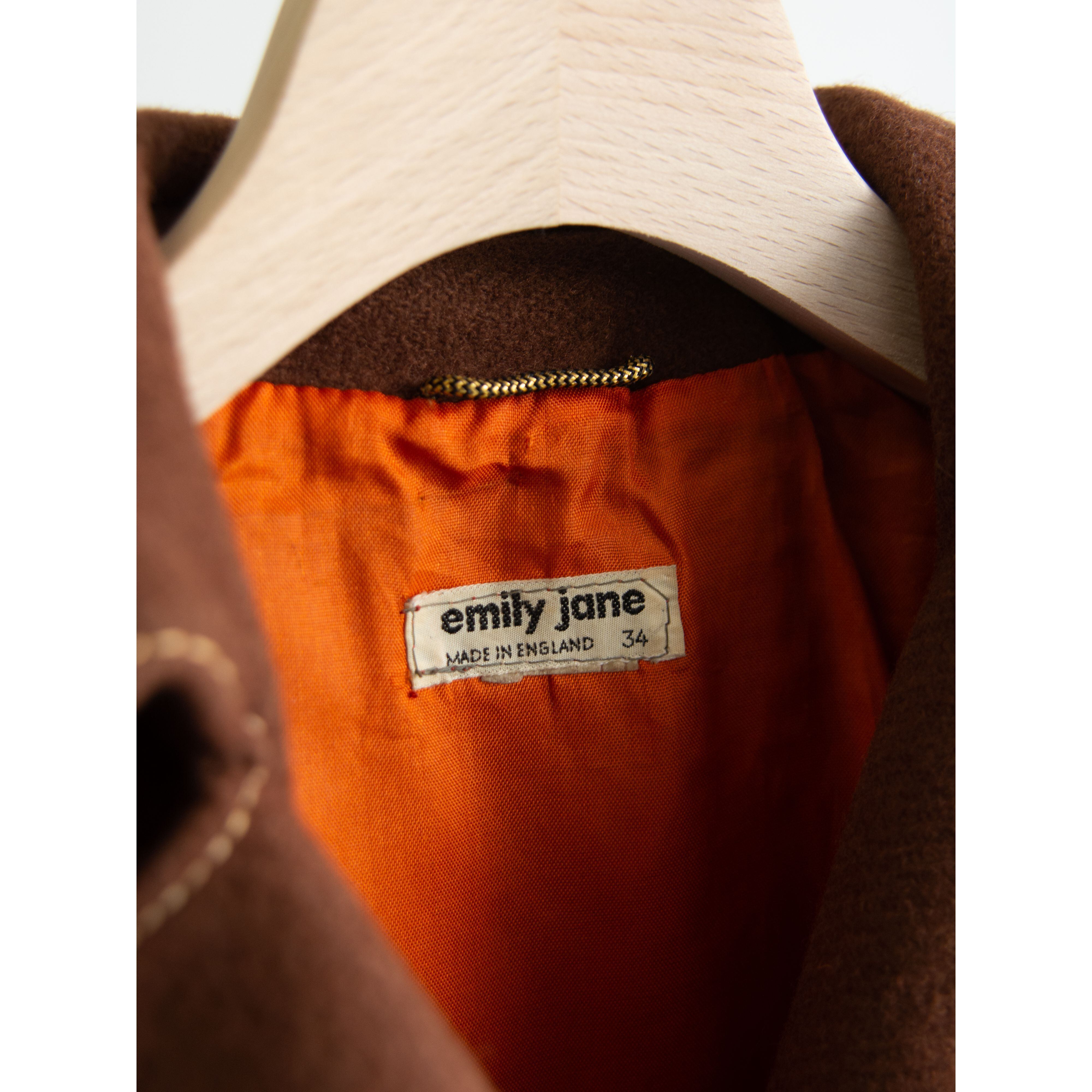 【Emily Jane】Made in England belted wool coat(英国製 ベルテッドウールコート )11b