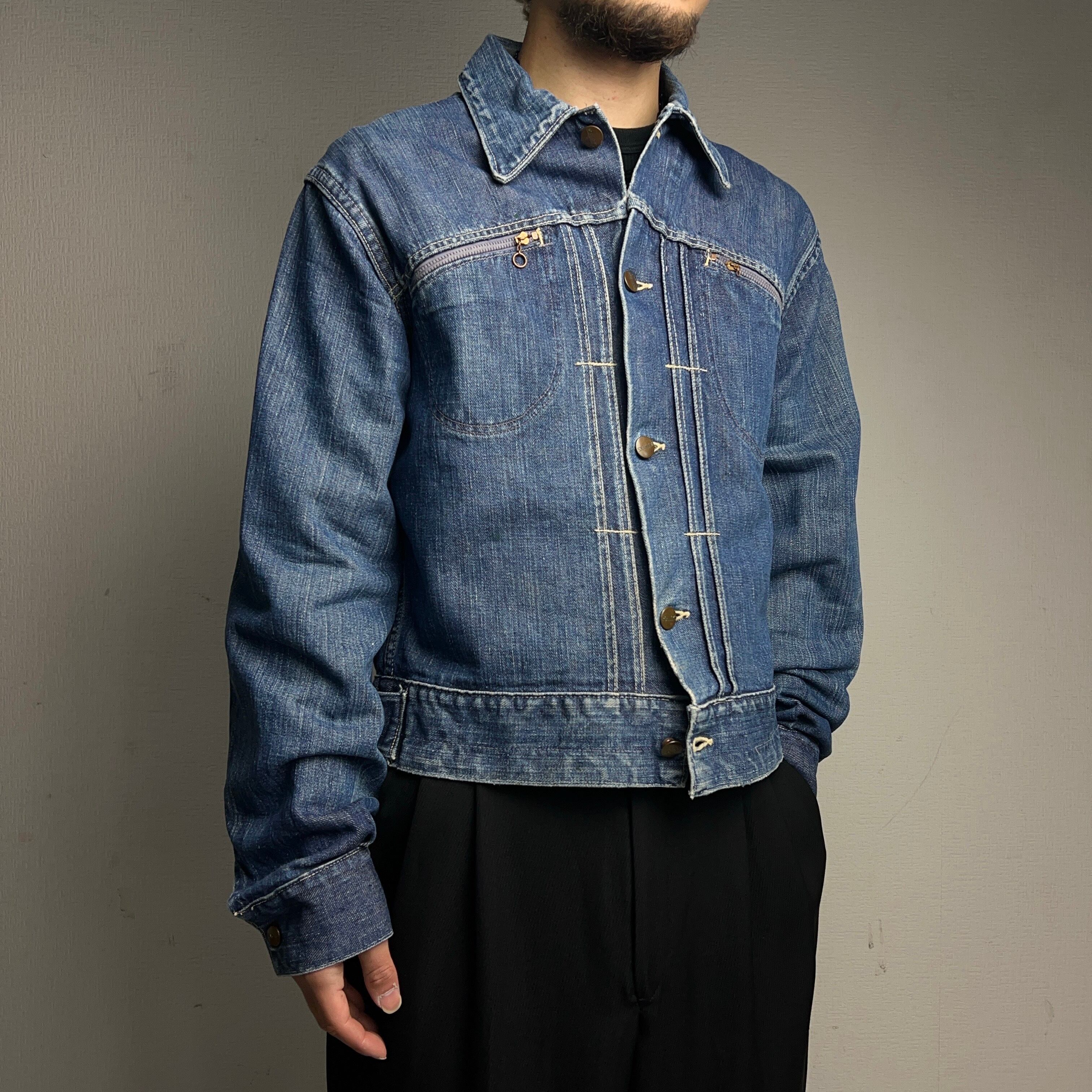 1960's SEARS ROEBUCKS Pleats Denim Jacket 60年代 シアーズ ロー