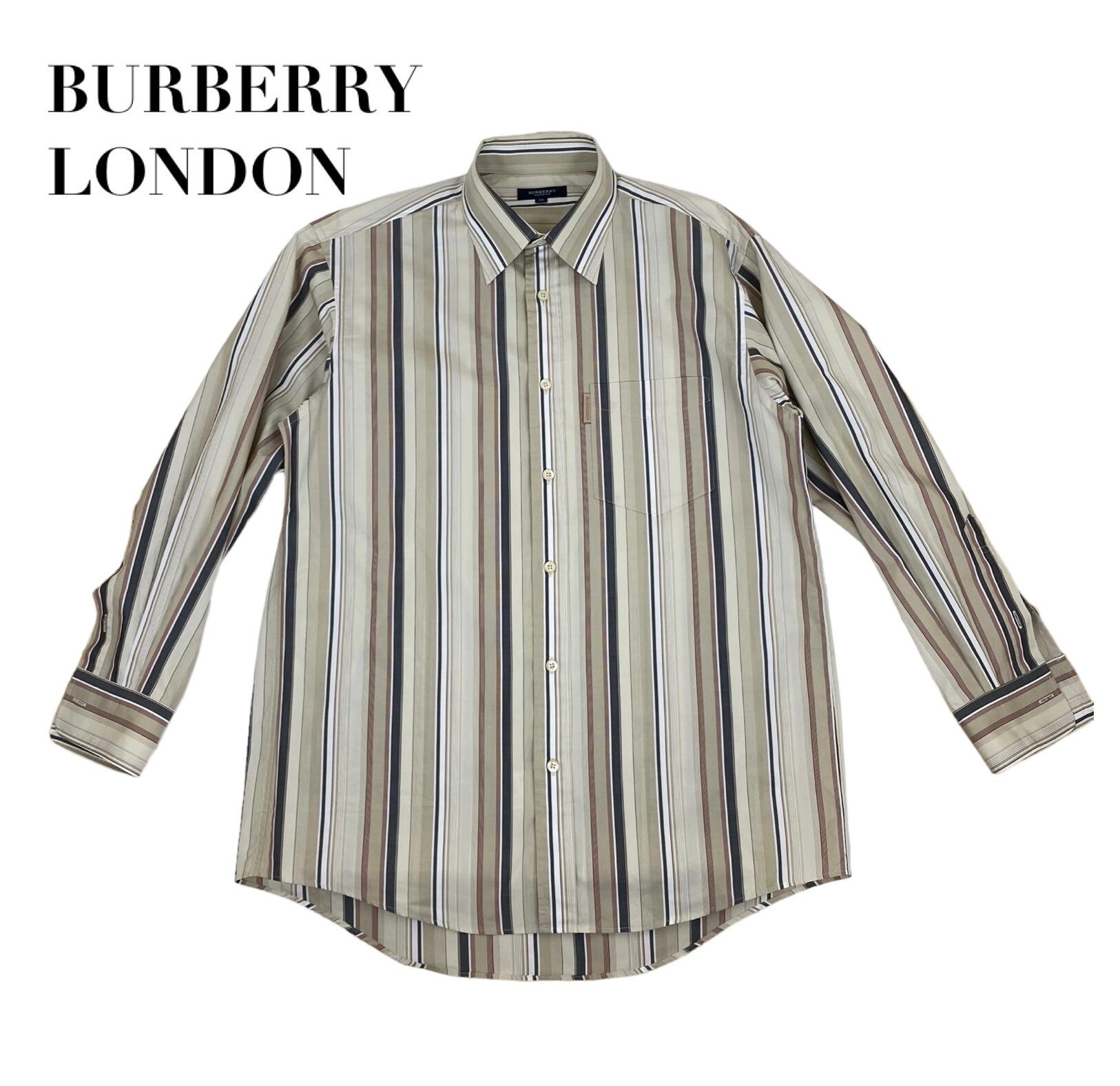 中古 バーバリー ロンドン BURBERRY LONDON 長袖 シャツ ストライプ柄