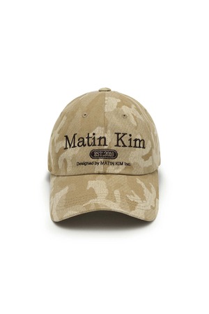 [Matin Kim] CAMOUFLAGE LOGO BALL CAP IN BEIGE 正規品 韓国ブランド 韓国通販 韓国代行 韓国ファッション マーティンキム matinkim 日本 店舗