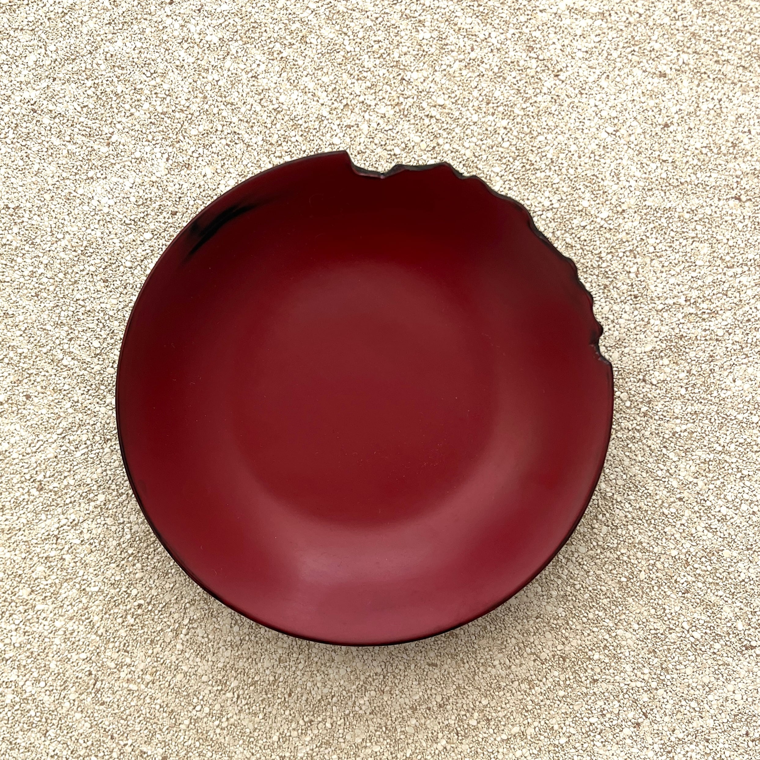 志知勢次】鎌倉彫 山波小皿 根来 | 鎌倉彫会館公式オンラインストア