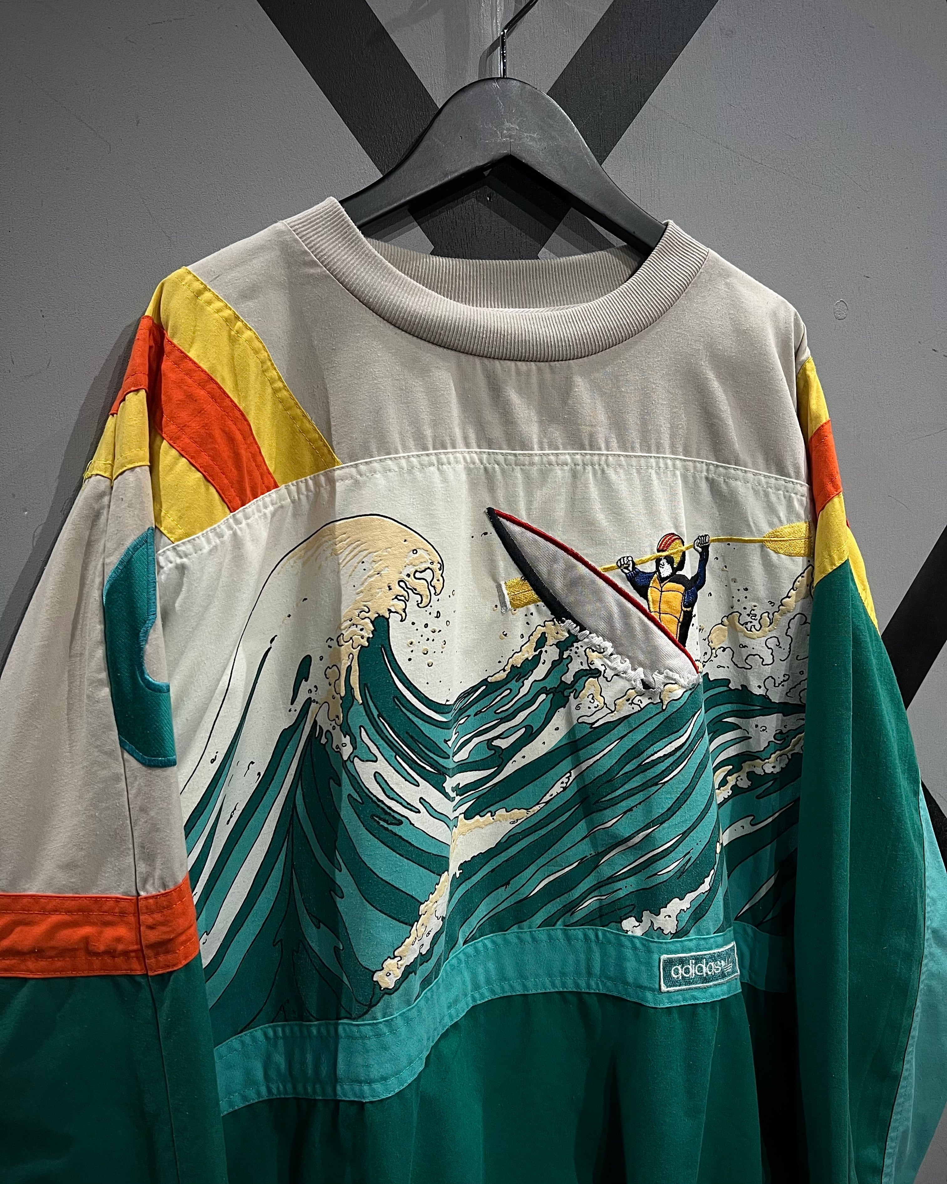 X VINTAGE】80's “adidas” Kayak Design Vintage Pullover | Caka(カカ